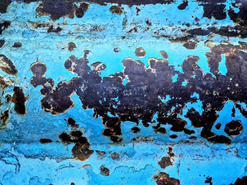 Detailaufnahme von Rost