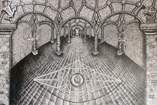 Garo – Surreale Landschaft I, Graphit auf Papier